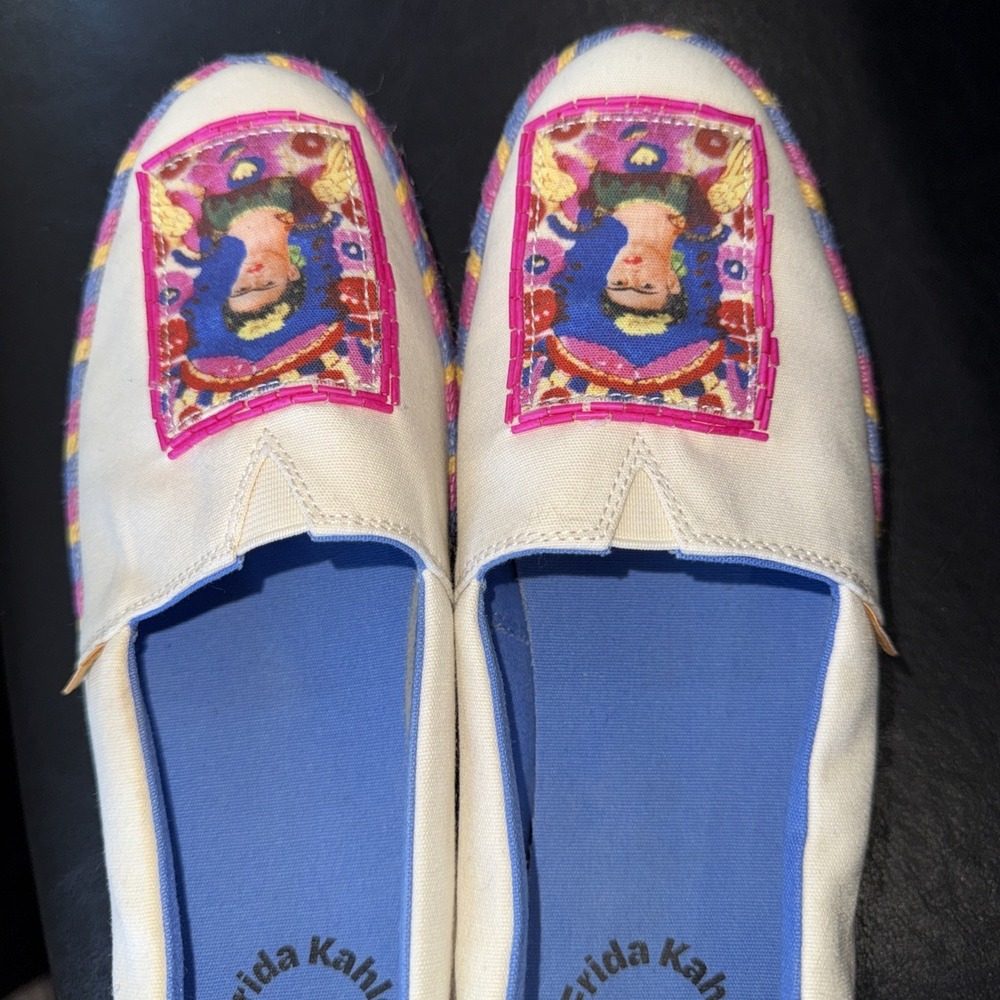 Tom's Frida Kahlo Excellent Preowned Shoes Sz 10 - Picture 4 of 8